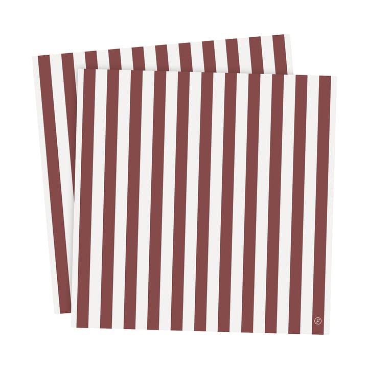 Ernst napkin striped 33x33 cm 20-pack - Red-white - ERNST