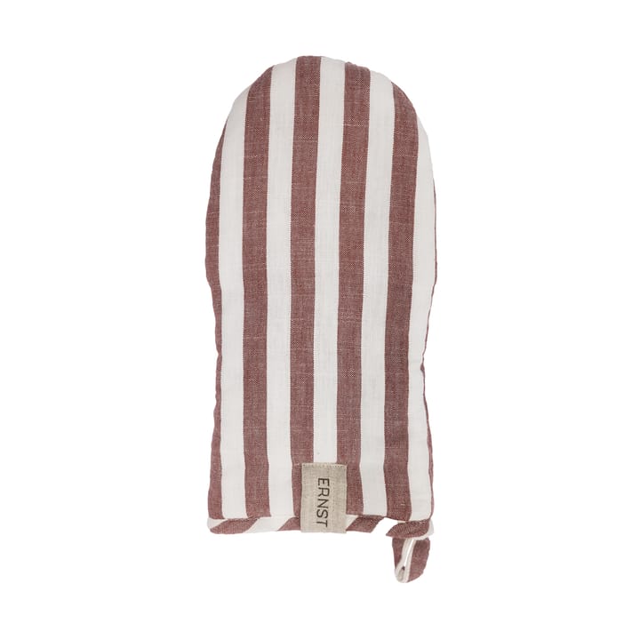 Ernst oven mitt wide stripes - Red-white - ERNST