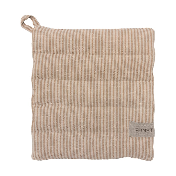 Ernst potholder striped 23x25 cm - Cola-beige - ERNST