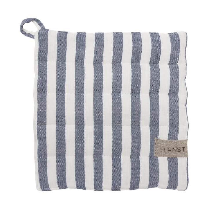 Ernst potholder wide stripes 23x25 cm - Blue-white - ERNST