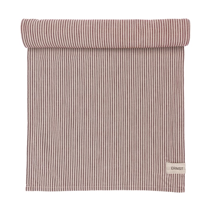 Ernst table runner striped 45x150 - Red-beige - ERNST