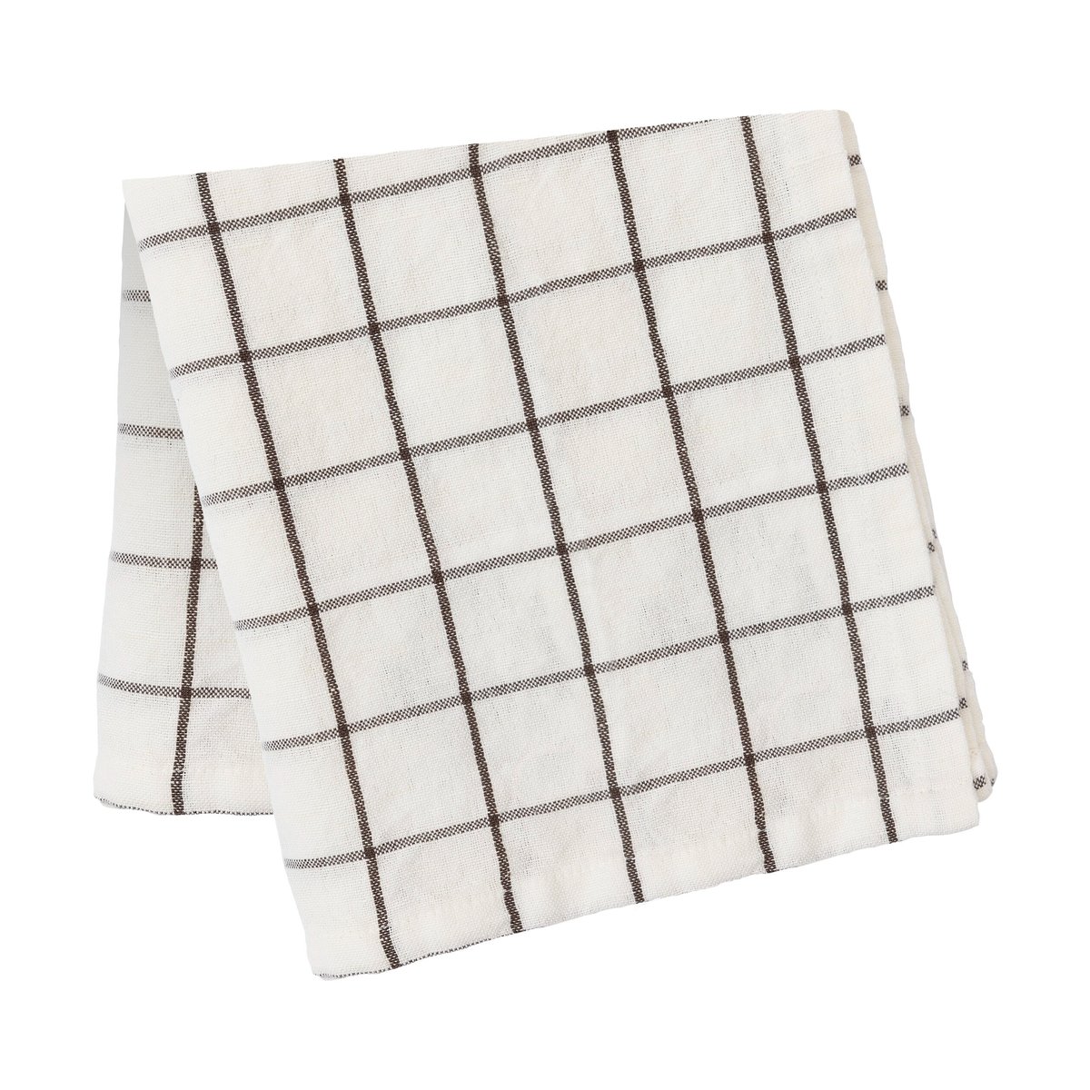 ERNST Ernst tablecloth large checkered 145x300 cm White-brown