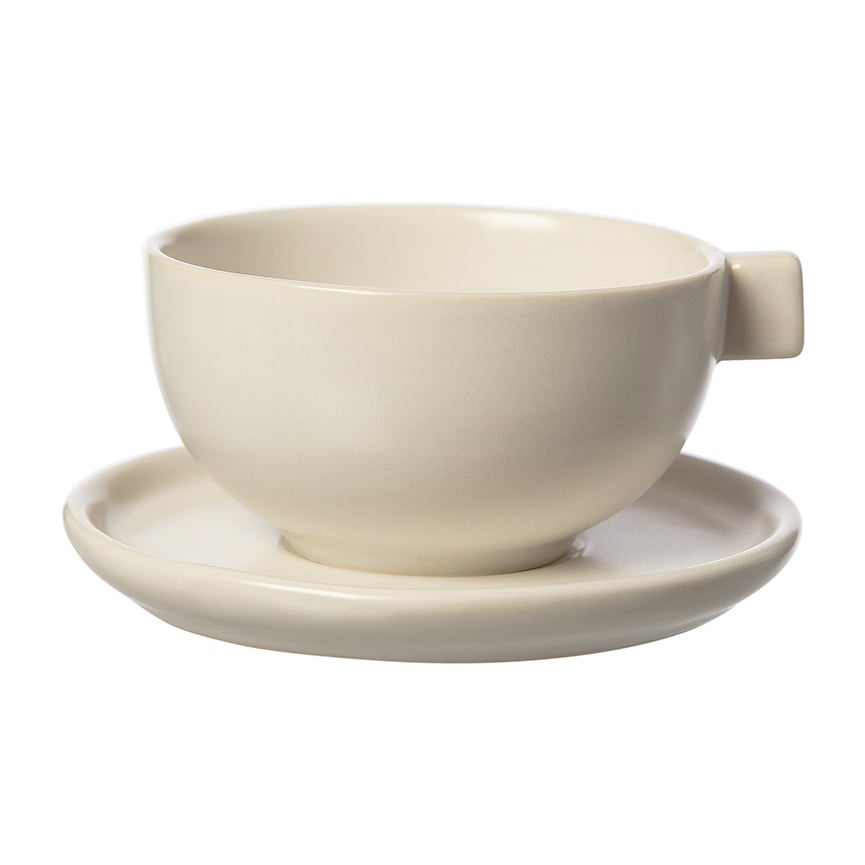 ERNST Ernst teacup with saucer 7.5 cm White sand | Scandinavian Design | Teacups | White