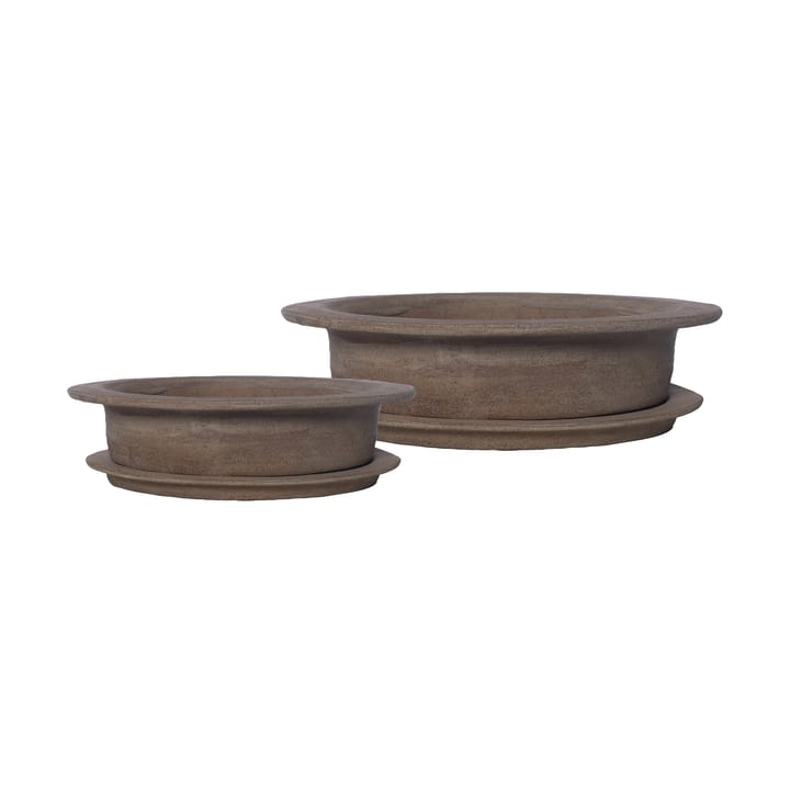 Ernst terracotta pot oval 2 pieces - Brown - ERNST