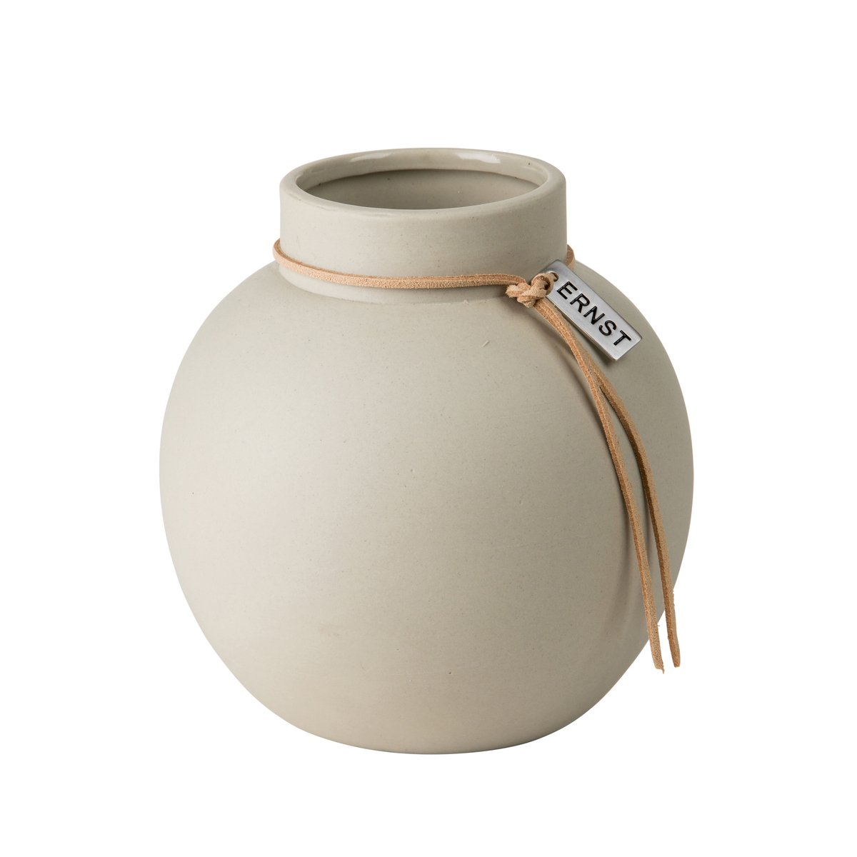 ERNST Ernst vase stoneware nature 14 cm | Scandinavian Design | Vases | Beige