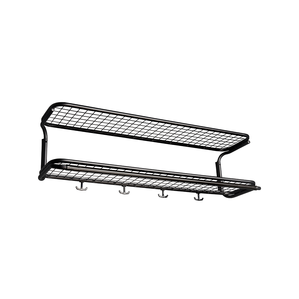 Essem Design Classic 650 hat shelf Black/black, 2 levels, 100 cm