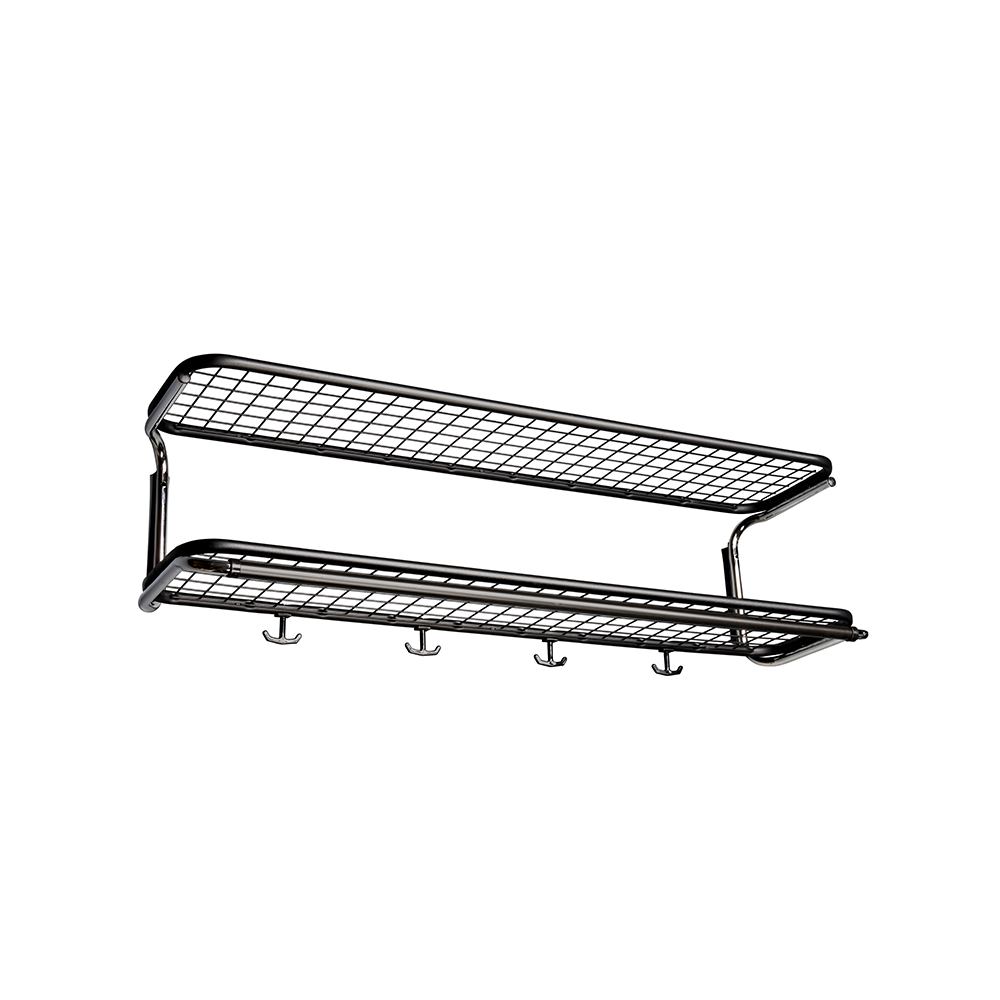 Essem Design Classic 650 hat shelf Black/chrome, 2 levels, 100 cm