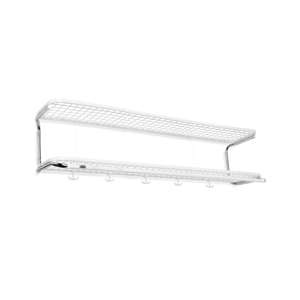 Essem Design Classic 650 hat shelf White/chrome, 2 levels, 110 cm