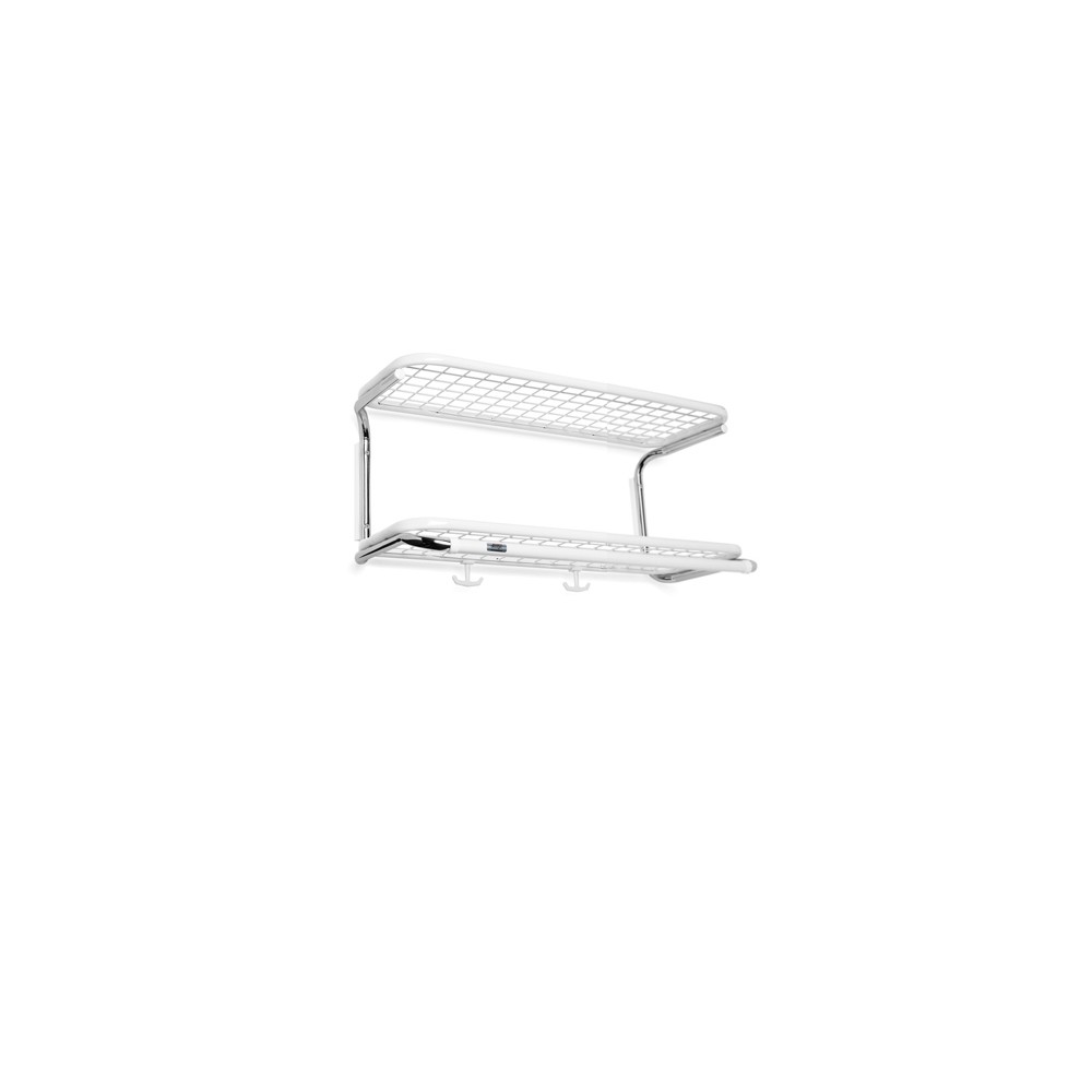 Essem Design Classic 650 hat shelf White/chrome, 2 levels, 50 cm