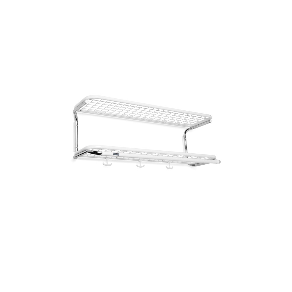 Essem Design Classic 650 hat shelf White/chrome, 2 levels, 70 cm