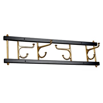 Maxi 4 Dekorativ hook rail - black-brass - Essem Design