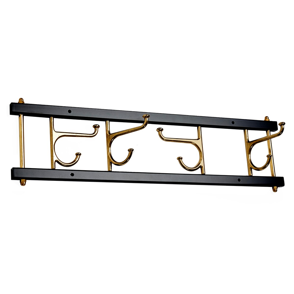 Essem Design Maxi 4 Dekorativ hook rail black-brass