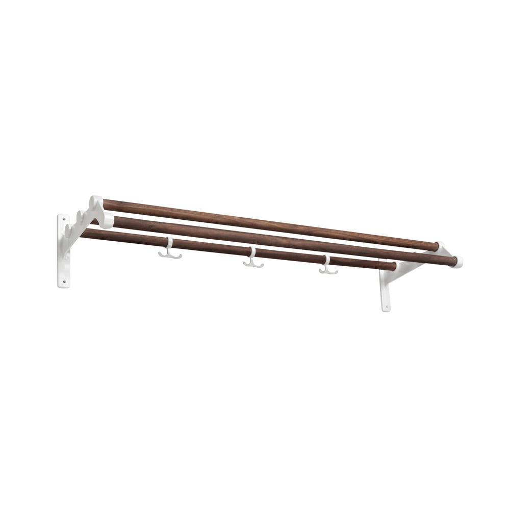 Essem Design Nostalgi 291 hat shelf Walnut, white