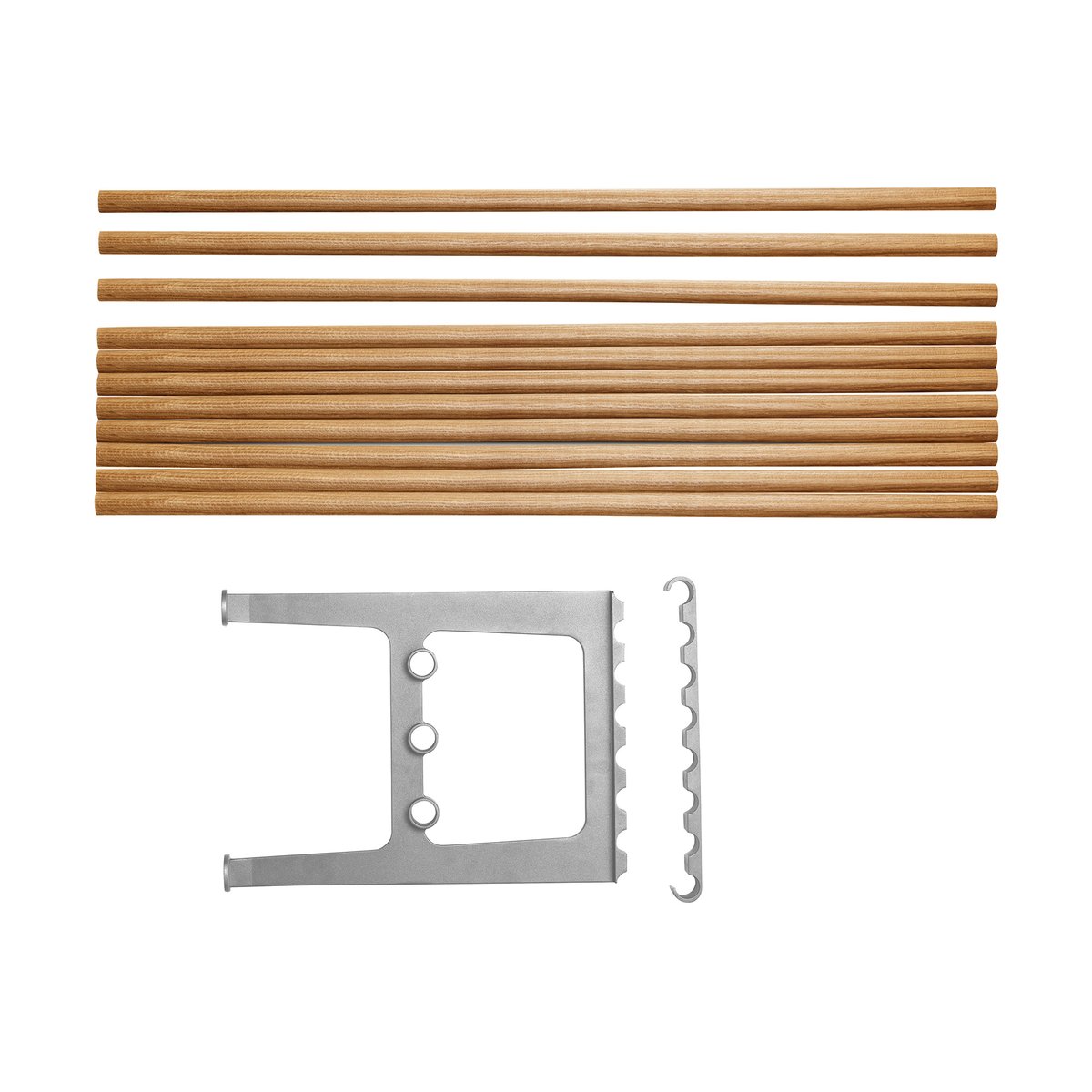 Essem Design Nostalgi bench extension 100 cm Oak-aluminium