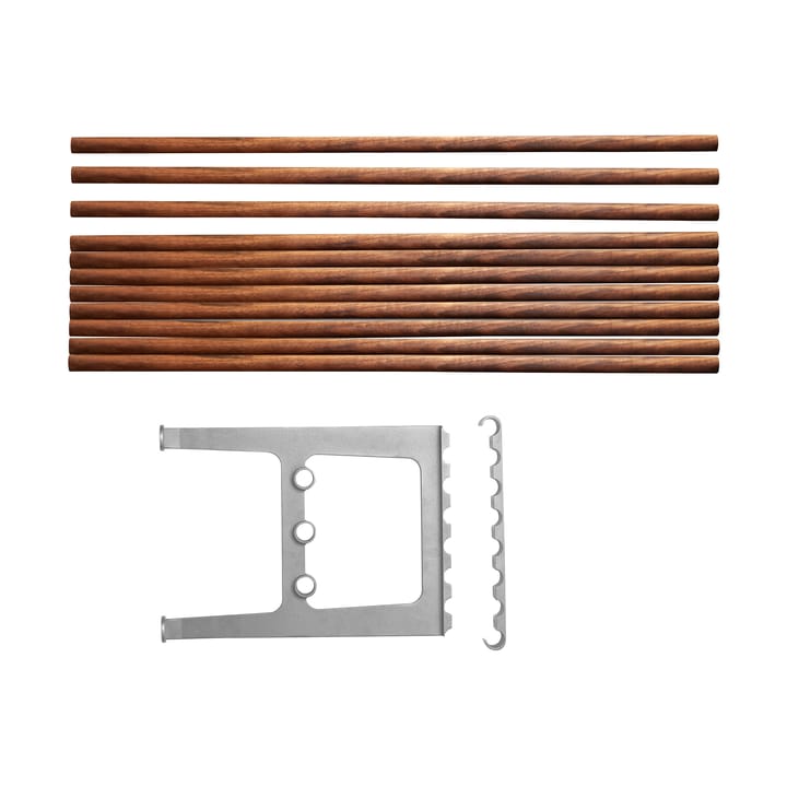 Nostalgi bench extension 100 cm, Walnut-aluminium Essem Design