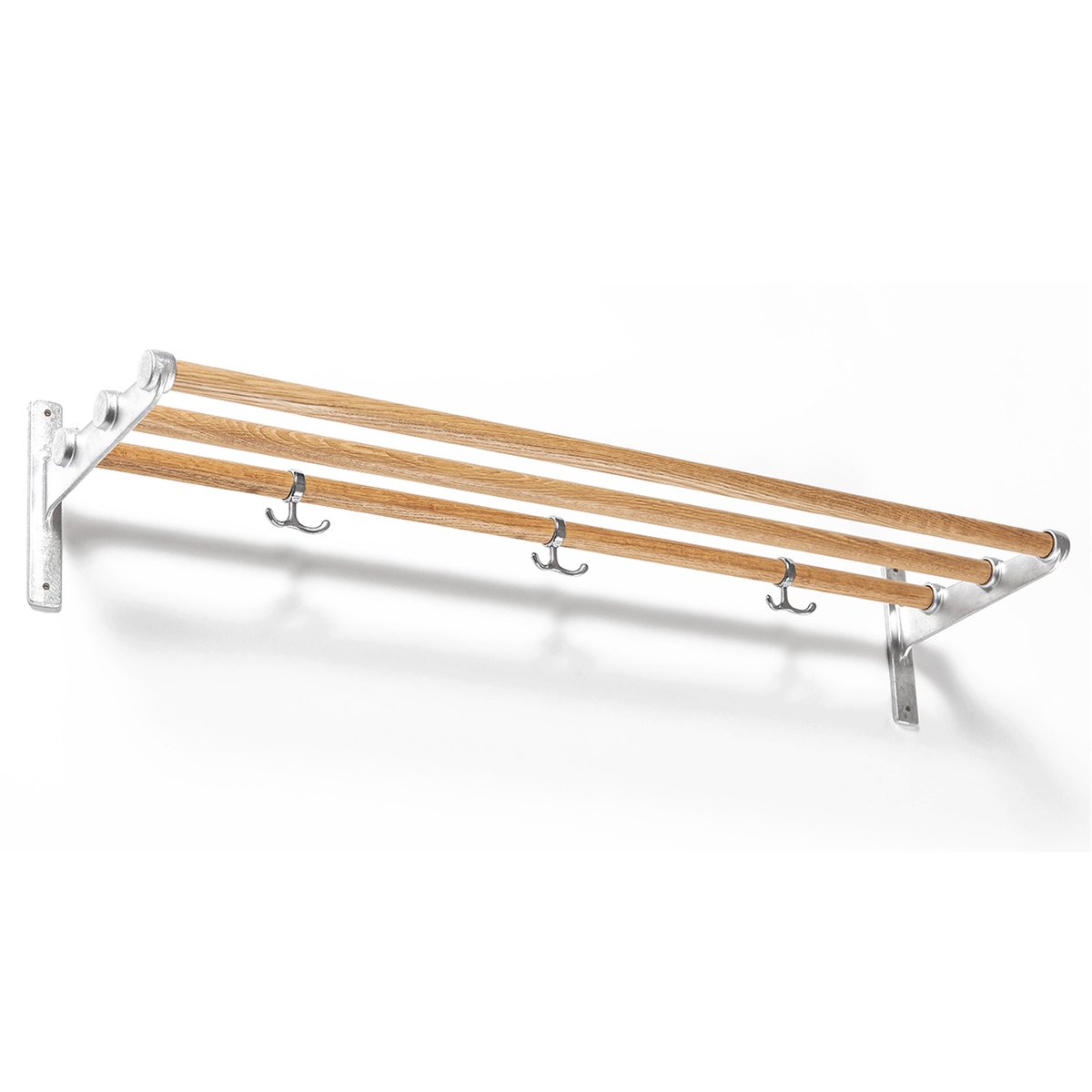 Essem Design Nostalgi hat shelf/ shoe shelf oak, aluminum