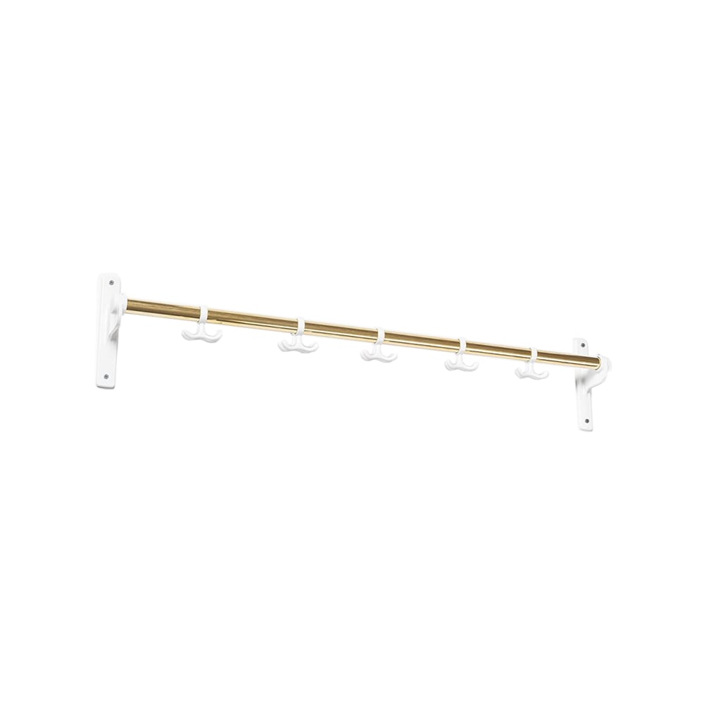 Essem Design Nostalgi Hook rack Brass, white stand