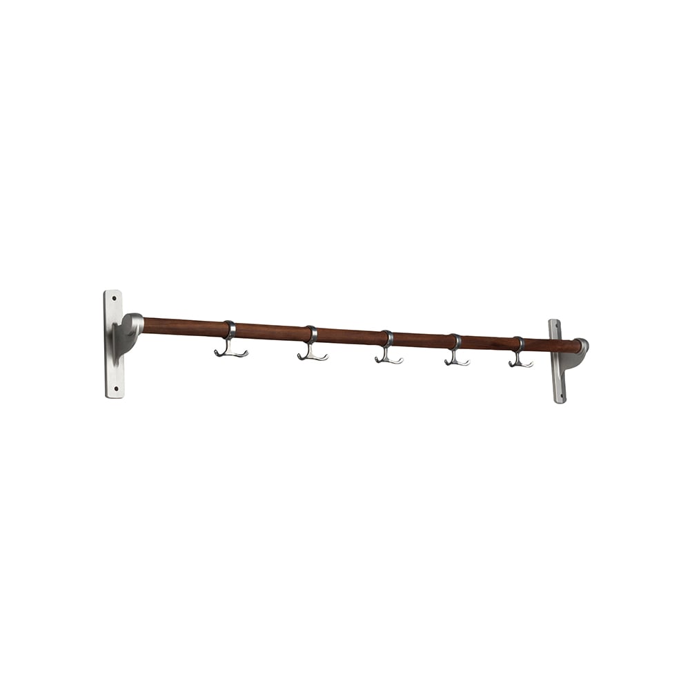 Essem Design Nostalgi Hook rack Walnut, aluminium stand