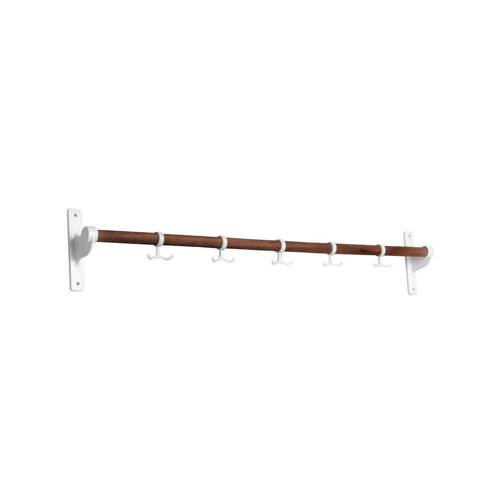 Essem Design Nostalgi Hook rack Walnut, white stand