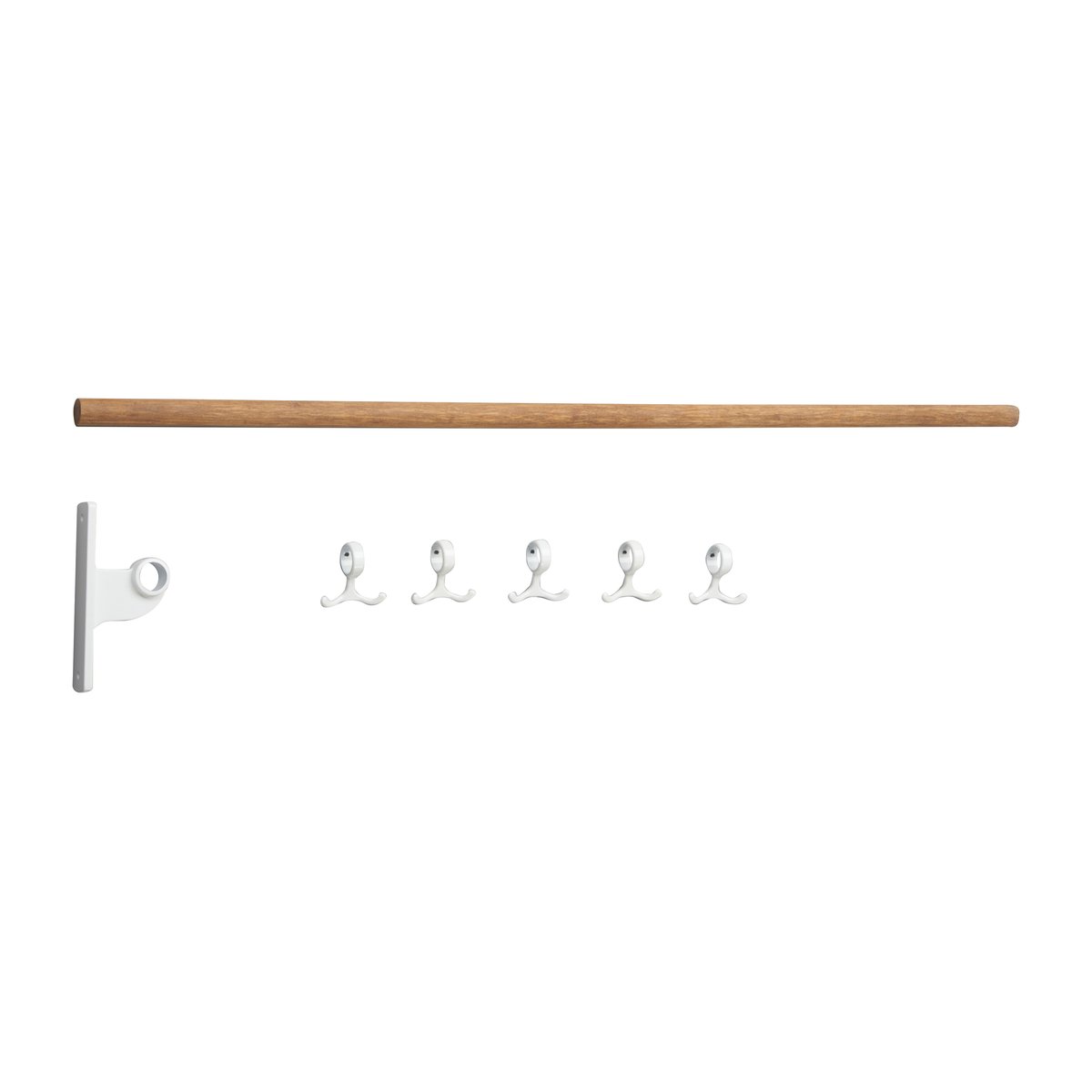 Essem Design Nostalgi inbuilt hook strip Bamboo-white