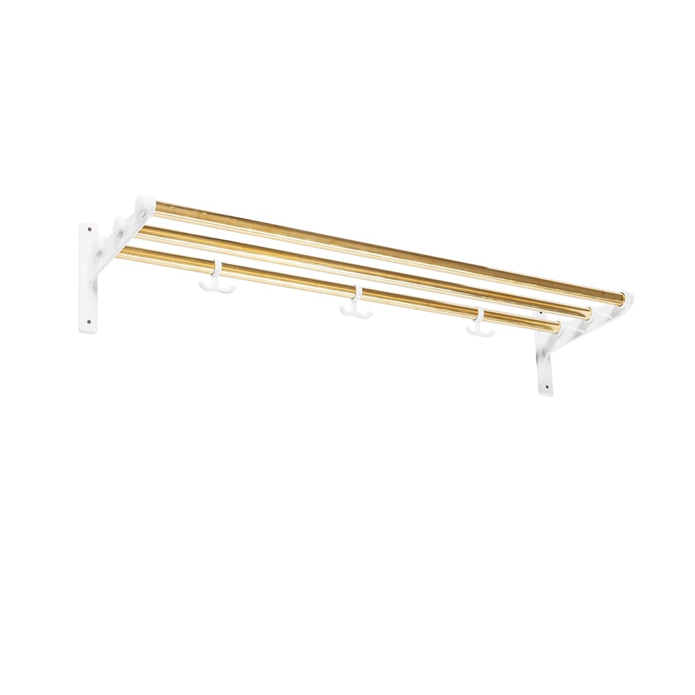 Essem Design Nostalgi Shoe or hat shelf Brass, white stand