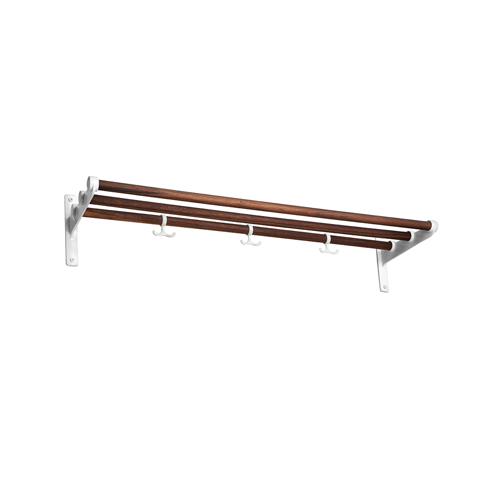 Essem Design Nostalgi Shoe or hat shelf Walnut, white stand