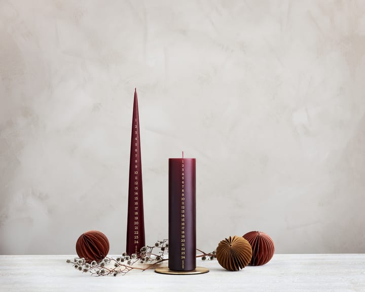 ester & erik advent candle 25 cm - 44/2 deep wine - ester & erik