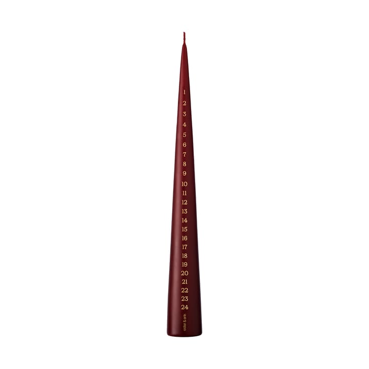 ester & erik advent candle 37 cm - 44/2 deep wine - ester & erik