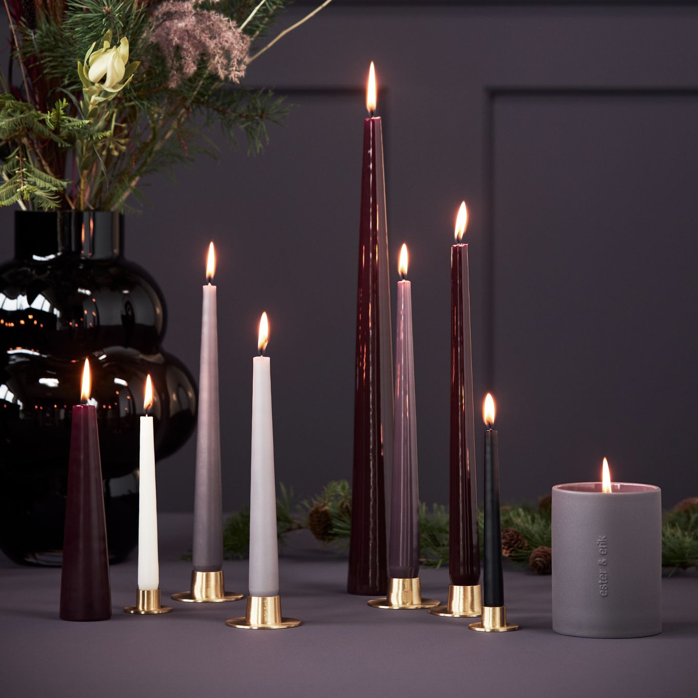 Ester & Erik candle sticks matte 2pack from Ester & Erik