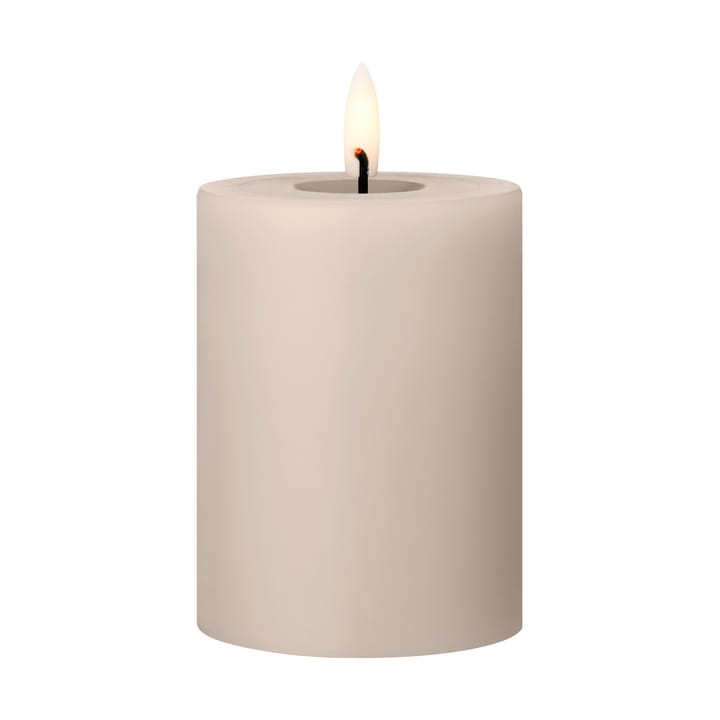 ester & erik pillar candle LED Ø7.5x10 cm, 22 Linen Grey ester & erik