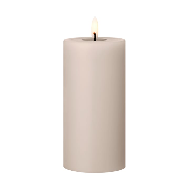 ester & erik pillar candle LED Ø7.5x15 cm, 22 Linen Grey ester & erik