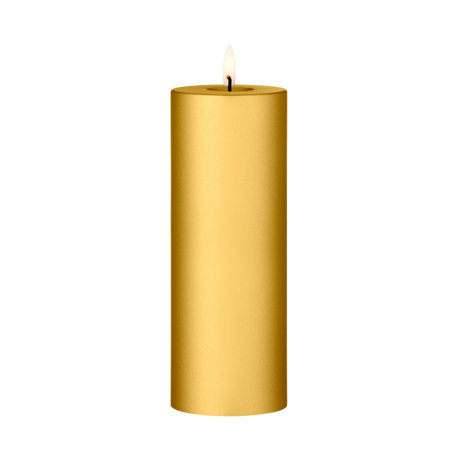 ester & erik ester & erik pillar candle LED Ø7.5x20 cm 90 Gold Metallic