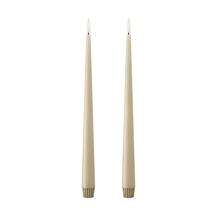 ester & erik taper candle LED 30 cm 2-pack - 14 Pale ginger - Ester & erik