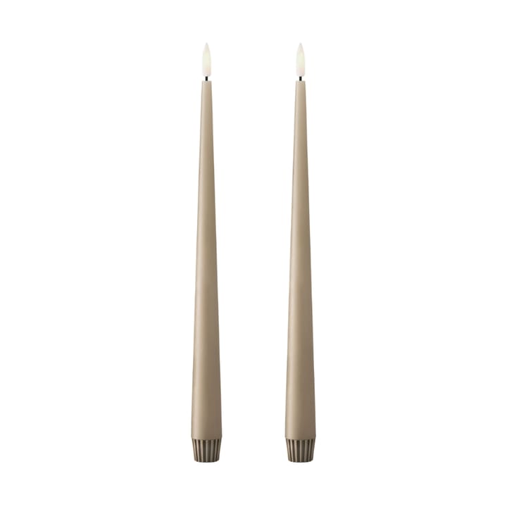 ester & erik taper candle LED 30 cm 2-pack, 18 Nougat Note ester & erik