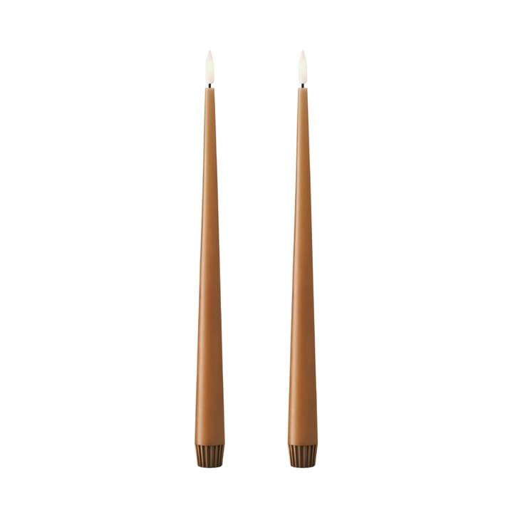 ester & erik taper candle LED 30 cm 2-pack, 23 Raw Toffee ester & erik