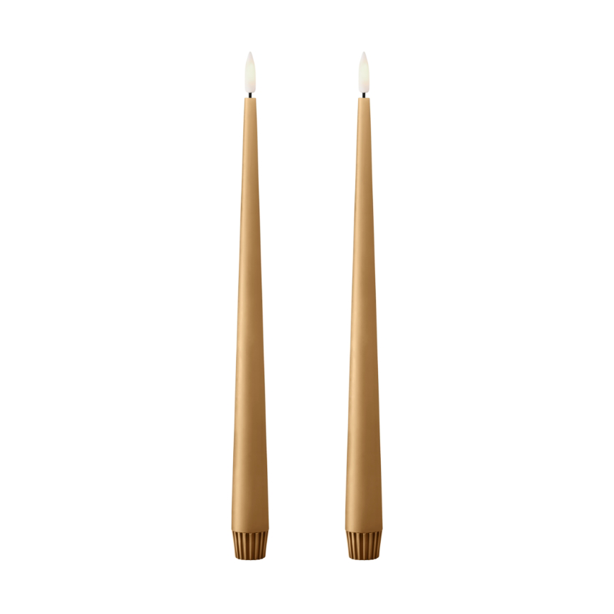 ester & erik ester & erik taper candle LED 30 cm 2-pack 27 Almond butter