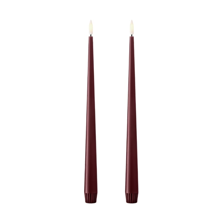 ester & erik taper candle LED 30 cm 2-pack, 44/2 Deep Wine ester & erik