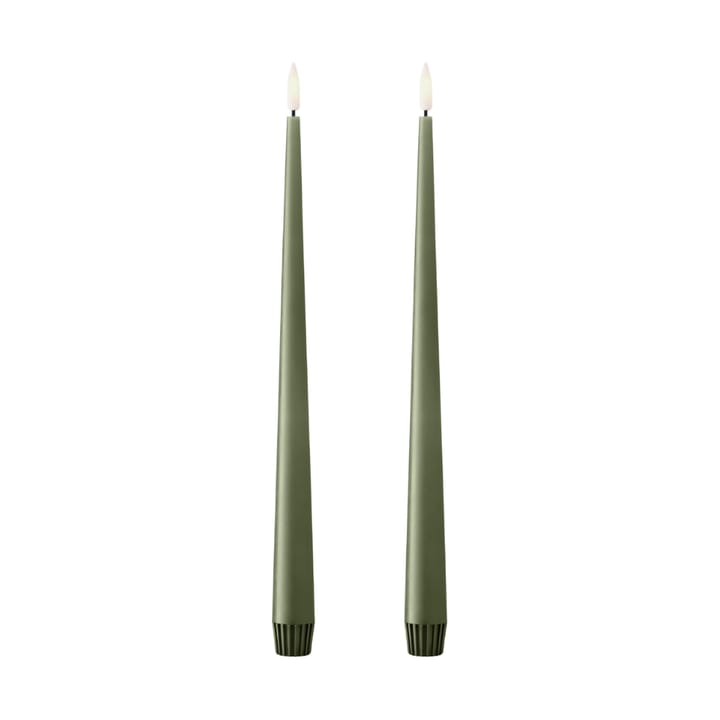 ester & erik taper candle LED 30 cm 2-pack, 70 Green Soil ester & erik