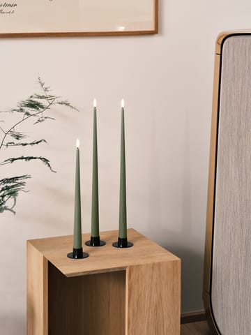 ester & erik taper candle LED 30 cm 2-pack - 70 Green Soil - ester & erik