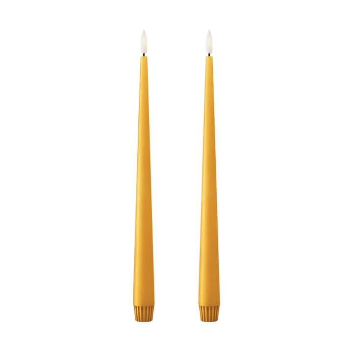 ester & erik taper candle LED 30 cm 2-pack - 85 Mango - Ester & erik