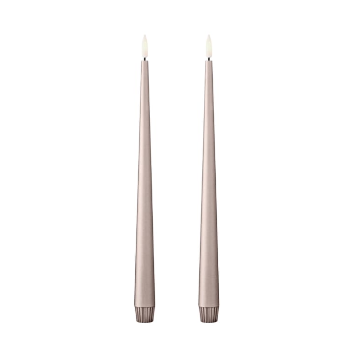 ester & erik taper candle LED 30 cm 2-pack - 94 Champagne Metallic - Ester & erik