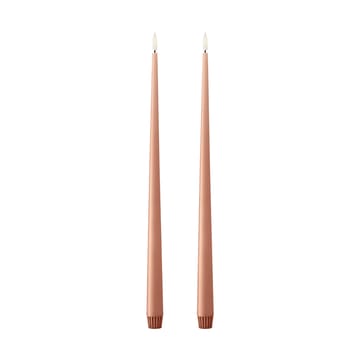 ester & erik taper candle LED 40 cm 2-pack - 20 Rosy caramel - ester & erik