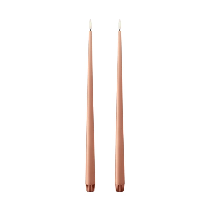 ester & erik taper candle LED 40 cm 2-pack - 20 Rosy caramel - Ester & erik