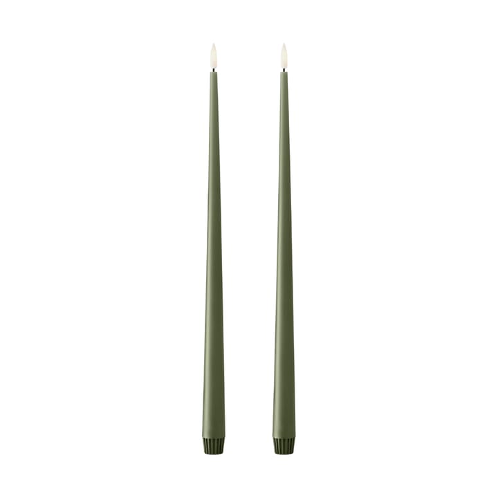 ester & erik taper candle LED 40 cm 2-pack, 70 Green Soil ester & erik