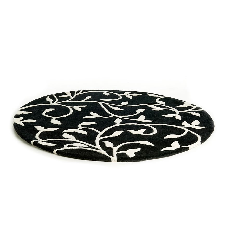 Etol Design Grow rug black-white round Ø140 cm