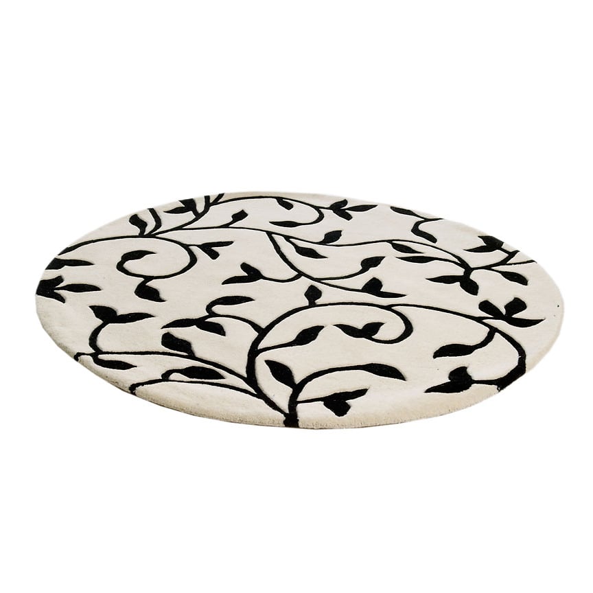 Etol Design Grow rug white-black round Ø180 cm