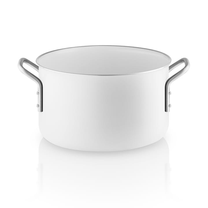 Eva Trio White Line Slip-Let ceramic pot - 3.8 L - Eva Solo