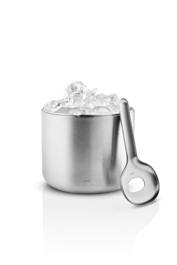 Liquid lounge ice bucket with spoon 1.4 l, Brushed steel Eva Solo