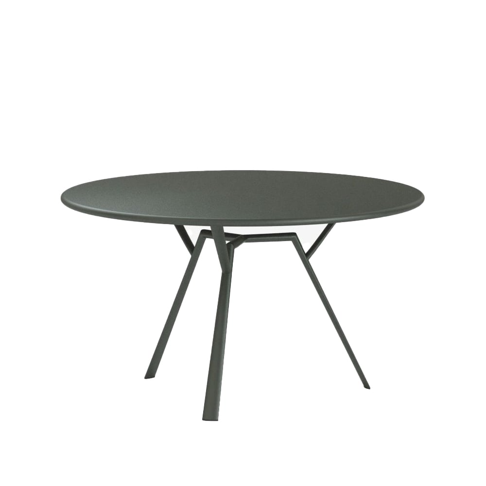 Fast Radice Quadra Round table Metallic grey