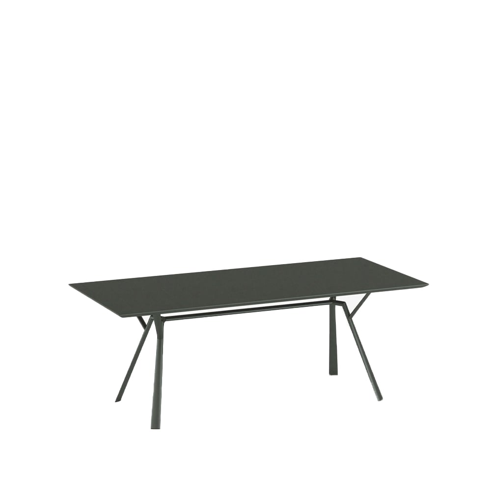 Fast Radice Quadra table Metallic grey, 90x200 cm